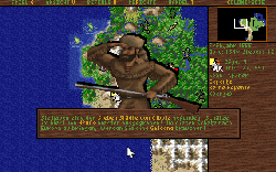 Ein Bildschirmfoto von *Sid Meier's Colonization* (1994) um die Anzeige mit korrigiertem Seitenverhältnis zu testen.